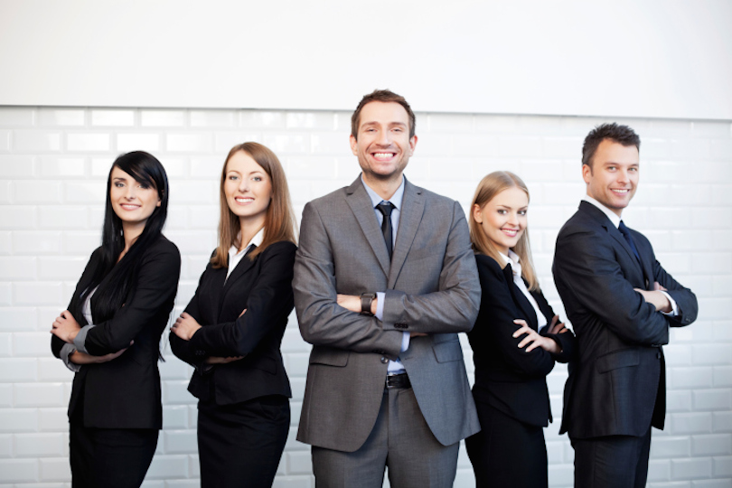 Group of business people standing together