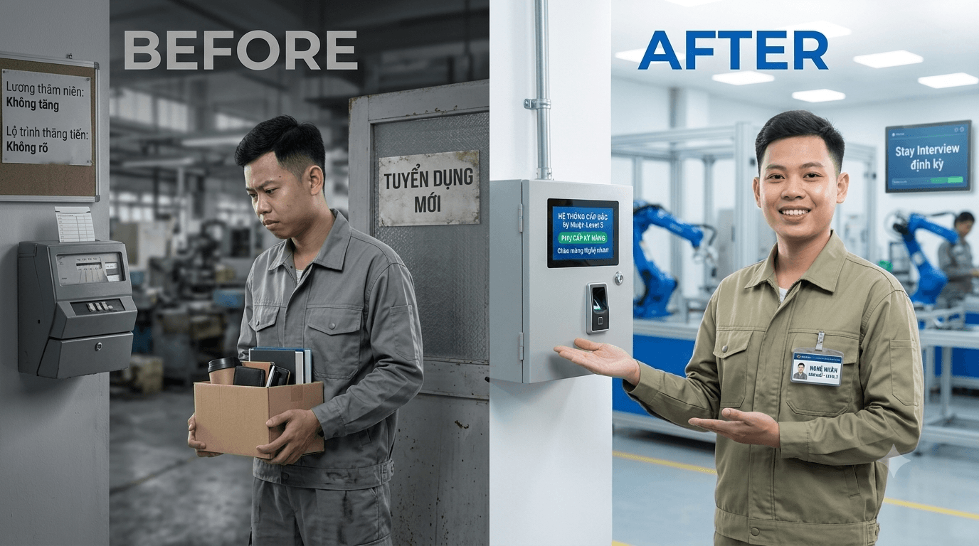 Giữ chân lao động tay nghề cao ở doanh nghiệp sản xuất