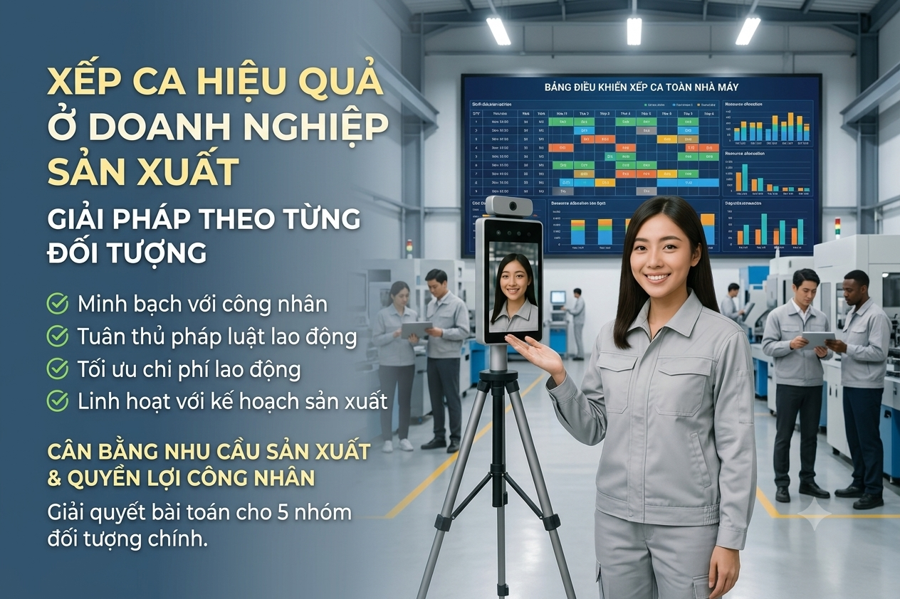 Xếp ca hiệu quả ở doanh nghiệp sản xuất